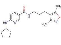 6-(cyclopentylamino)-N-[3-(3,5-dimethyl-4-isoxazolyl)propyl]nicotinamide