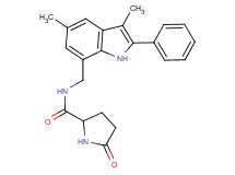 N-[(3,5-dimethyl-2-phenyl-1H-indol-7-yl)methyl]-5-oxoprolinamide
