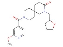 9-(2-methoxyisonicotinoyl)-2-(tetrahydrofuran-2-ylmethyl)-2,9-diazaspiro[5.5]undecan-3-one