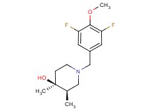 (3R*,4S*)-1-(3,5-difluoro-4-methoxybenzyl)-3,4-dimethylpiperidin-4-ol