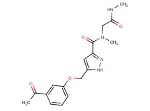 5-[(3-acetylphenoxy)methyl]-N-methyl-N-[2-(methylamino)-2-oxoethyl]-1H-pyrazole-3-carboxamide