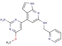 4-(2-amino-6-methoxypyrimidin-4-yl)-N-(pyridin-2-ylmethyl)-1H-pyrrolo[2,3-b]pyridin-6-amine