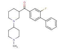 (2-fluoro-4-biphenylyl)(1'-methyl-1,4'-bipiperidin-3-yl)methanone