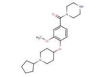 1-{4-[(1-cyclopentylpiperidin-4-yl)oxy]-3-methoxybenzoyl}piperazine