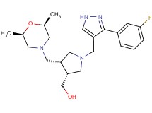 ((3R*,4S*)-4-{[(2R*,6S*)-2,6-dimethylmorpholin-4-yl]methyl}-1-{[3-(3-fluorophenyl)-1H-pyrazol-4-yl]methyl}pyrrolidin-3-yl)methanol
