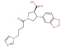 (3S*,4R*)-4-(1,3-benzodioxol-5-yl)-1-[4-(1H-imidazol-1-yl)butanoyl]pyrrolidine-3-carboxylic acid