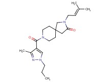 2-(3-methyl-2-buten-1-yl)-8-[(3-methyl-1-propyl-1H-pyrazol-4-yl)carbonyl]-2,8-diazaspiro[4.5]decan-3-one