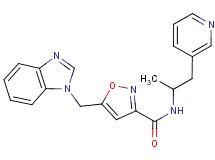 5-(1H-benzimidazol-1-ylmethyl)-N-(1-methyl-2-pyridin-3-ylethyl)isoxazole-3-carboxamide