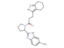 3-{3-[2-(6-methyl-1H-benzimidazol-2-yl)pyrrolidin-1-yl]-3-oxopropyl}-4,5,6,7-tetrahydro-2H-indazole