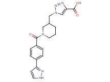 1-({1-[4-(1H-pyrazol-3-yl)benzoyl]piperidin-3-yl}methyl)-1H-1,2,3-triazole-4-carboxylic acid