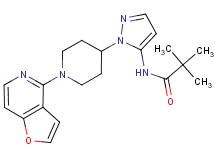 N-[1-(1-furo[3,2-c]pyridin-4-ylpiperidin-4-yl)-1H-pyrazol-5-yl]-2,2-dimethylpropanamide