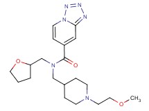 N-{[1-(2-methoxyethyl)piperidin-4-yl]methyl}-N-(tetrahydrofuran-2-ylmethyl)tetrazolo[1,5-a]pyridine-7-carboxamide