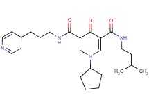 1-cyclopentyl-N-(3-methylbutyl)-4-oxo-N'-[3-(4-pyridinyl)propyl]-1,4-dihydro-3,5-pyridinedicarboxamide