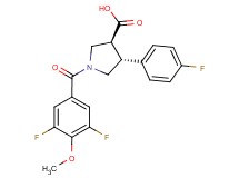 (3S*,4R*)-1-(3,5-difluoro-4-methoxybenzoyl)-4-(4-fluorophenyl)pyrrolidine-3-carboxylic acid