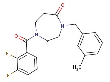 1-(2,3-difluorobenzoyl)-4-(3-methylbenzyl)-1,4-diazepan-5-one