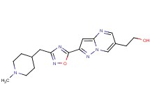 2-(2-{3-[(1-methylpiperidin-4-yl)methyl]-1,2,4-oxadiazol-5-yl}pyrazolo[1,5-a]pyrimidin-6-yl)ethanol
