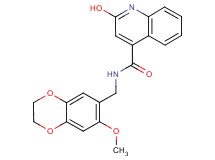 2-hydroxy-N-[(7-methoxy-2,3-dihydro-1,4-benzodioxin-6-yl)methyl]-4-quinolinecarboxamide
