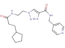 1-{2-[(3-cyclopentylpropanoyl)amino]ethyl}-N-(4-pyridinylmethyl)-1H-1,2,3-triazole-4-carboxamide