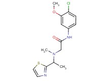 N-(4-chloro-3-methoxyphenyl)-2-{methyl[1-(1,3-thiazol-2-yl)ethyl]amino}acetamide