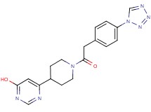 6-(1-{[4-(1H-tetrazol-1-yl)phenyl]acetyl}piperidin-4-yl)pyrimidin-4-ol