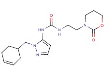 N-[1-(cyclohex-3-en-1-ylmethyl)-1H-pyrazol-5-yl]-N'-[2-(2-oxo-1,3-oxazinan-3-yl)ethyl]urea