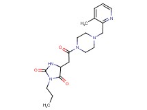 5-(2-{4-[(3-methyl-2-pyridinyl)methyl]-1-piperazinyl}-2-oxoethyl)-3-propyl-2,4-imidazolidinedione