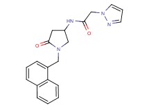 N-[1-(1-naphthylmethyl)-5-oxo-3-pyrrolidinyl]-2-(1H-pyrazol-1-yl)acetamide