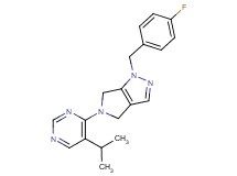 1-(4-fluorobenzyl)-5-(5-isopropylpyrimidin-4-yl)-1,4,5,6-tetrahydropyrrolo[3,4-c]pyrazole
