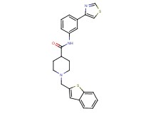1-(1-benzothien-2-ylmethyl)-N-[3-(1,3-thiazol-4-yl)phenyl]-4-piperidinecarboxamide