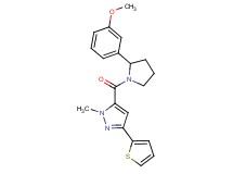 5-{[2-(3-methoxyphenyl)-1-pyrrolidinyl]carbonyl}-1-methyl-3-(2-thienyl)-1H-pyrazole