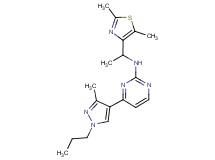 N-[1-(2,5-dimethyl-1,3-thiazol-4-yl)ethyl]-4-(3-methyl-1-propyl-1H-pyrazol-4-yl)pyrimidin-2-amine
