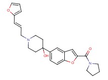 1-[(2E)-3-(2-furyl)-2-propen-1-yl]-4-[2-(1-pyrrolidinylcarbonyl)-1-benzofuran-5-yl]-4-piperidinol