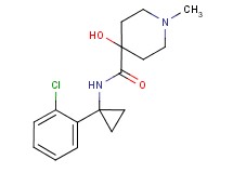 N-[1-(2-chlorophenyl)cyclopropyl]-4-hydroxy-1-methylpiperidine-4-carboxamide