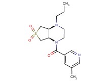 (4aS*,7aR*)-1-[(5-methyl-3-pyridinyl)carbonyl]-4-propyloctahydrothieno[3,4-b]pyrazine 6,6-dioxide