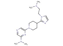 6-(4-{1-[2-(dimethylamino)ethyl]-1H-imidazol-2-yl}piperidin-1-yl)-N,N-dimethylpyrazin-2-amine