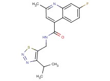 7-fluoro-N-[(4-isopropyl-1,2,3-thiadiazol-5-yl)methyl]-2-methylquinoline-4-carboxamide