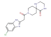 9-[(5-chloro-1H-benzimidazol-2-yl)acetyl]-1,4,9-triazaspiro[5.5]undecan-5-one