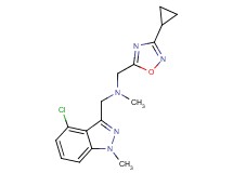 1-(4-chloro-1-methyl-1H-indazol-3-yl)-N-[(3-cyclopropyl-1,2,4-oxadiazol-5-yl)methyl]-N-methylmethanamine