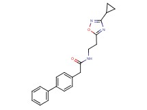 2-biphenyl-4-yl-N-[2-(3-cyclopropyl-1,2,4-oxadiazol-5-yl)ethyl]acetamide