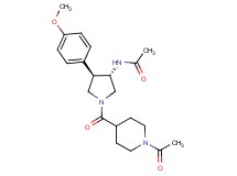 N-[(3S*,4R*)-1-[(1-acetyl-4-piperidinyl)carbonyl]-4-(4-methoxyphenyl)-3-pyrrolidinyl]acetamide