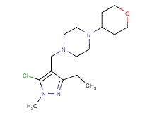 1-[(5-chloro-3-ethyl-1-methyl-1H-pyrazol-4-yl)methyl]-4-(tetrahydro-2H-pyran-4-yl)piperazine