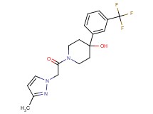 1-[(3-methyl-1H-pyrazol-1-yl)acetyl]-4-[3-(trifluoromethyl)phenyl]-4-piperidinol