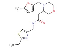 N-[(2-ethyl-1,3-thiazol-4-yl)methyl]-2-{4-[(5-methyl-2-furyl)methyl]-3-morpholinyl}acetamide