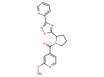 2-methoxy-4-({2-[3-(2-pyridinyl)-1,2,4-oxadiazol-5-yl]-1-pyrrolidinyl}carbonyl)pyridine