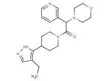 4-{2-[4-(4-ethyl-1H-pyrazol-5-yl)piperidin-1-yl]-2-oxo-1-pyridin-3-ylethyl}morpholine