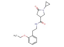 1-cyclopropyl-N-[2-(2-ethoxyphenyl)ethyl]-5-oxo-3-pyrrolidinecarboxamide