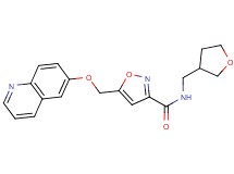 5-[(quinolin-6-yloxy)methyl]-N-(tetrahydrofuran-3-ylmethyl)isoxazole-3-carboxamide