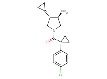 (3R*,4S*)-1-{[1-(4-chlorophenyl)cyclopropyl]carbonyl}-4-cyclopropyl-3-pyrrolidinamine