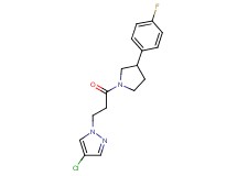 4-chloro-1-{3-[3-(4-fluorophenyl)-1-pyrrolidinyl]-3-oxopropyl}-1H-pyrazole