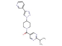 2-isopropyl-5-{[4-(4-pyridin-3-yl-1H-1,2,3-triazol-1-yl)piperidin-1-yl]carbonyl}pyrimidine